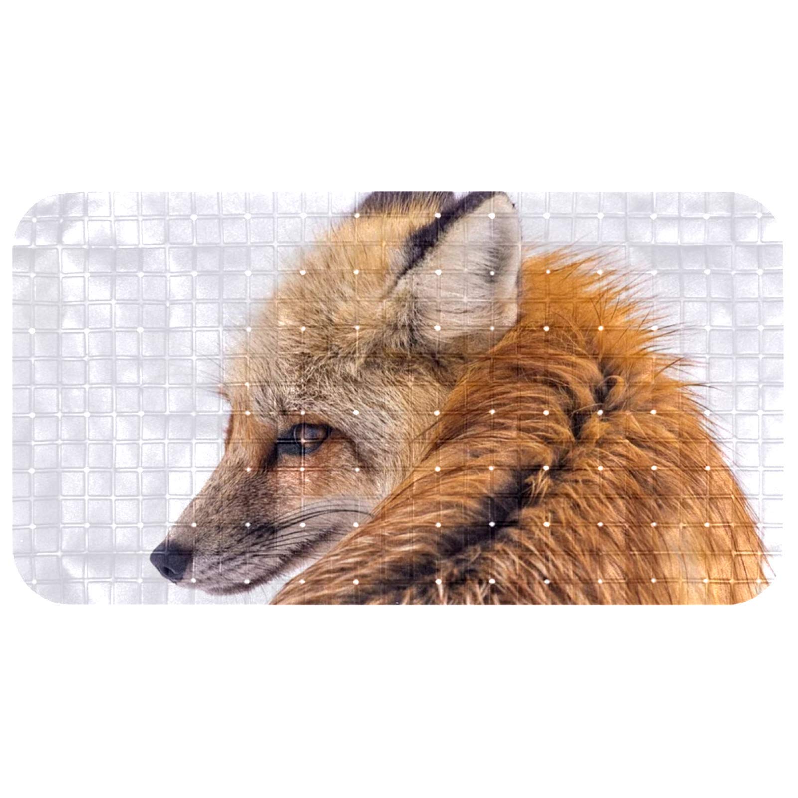 Tapis de bain antidérapant à ventouses et trous d'évacuation Bennigiry