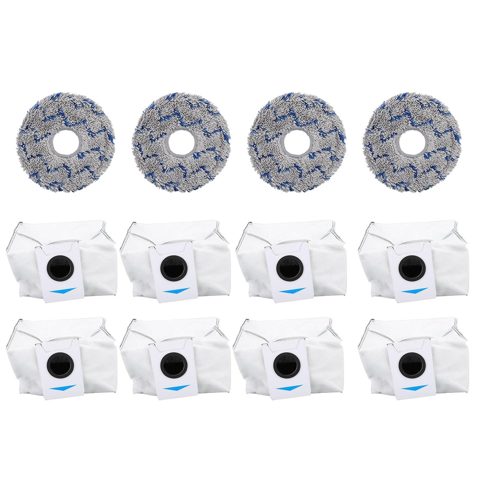 Kit de bolsas de filtro de paño de mopa para aspiradora, Robot aspirador lavable reutilizable, bolsas de polvo para mopa para T20 Omni T10 Omni
