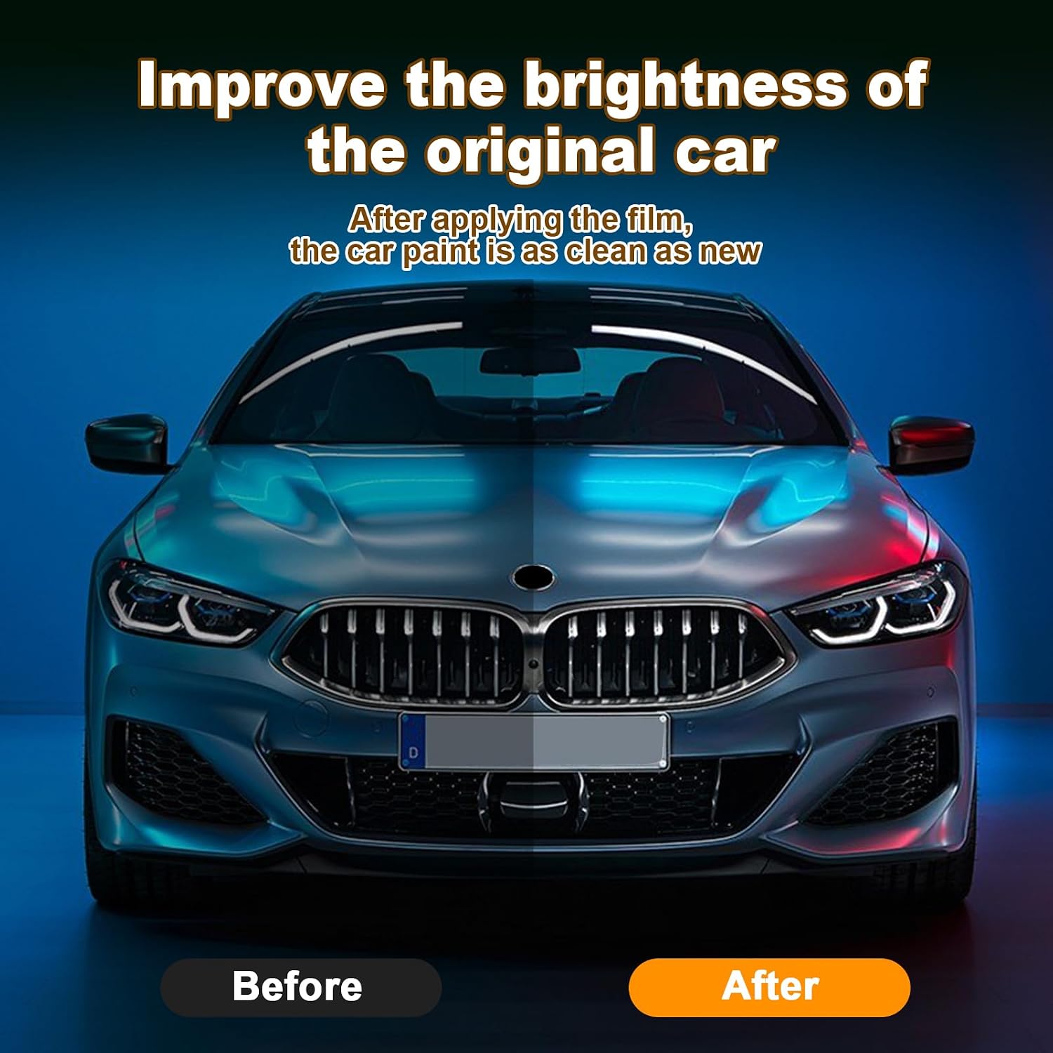 Car Protective Film Self Adhesive Waterproof HD Scratch Exterior Accessories for 2019-2024 BMW 4-Door Coupe 8 Series M Sport M850i 2022-2024 M840i (Trunk & Rear Bar 3Pcs)