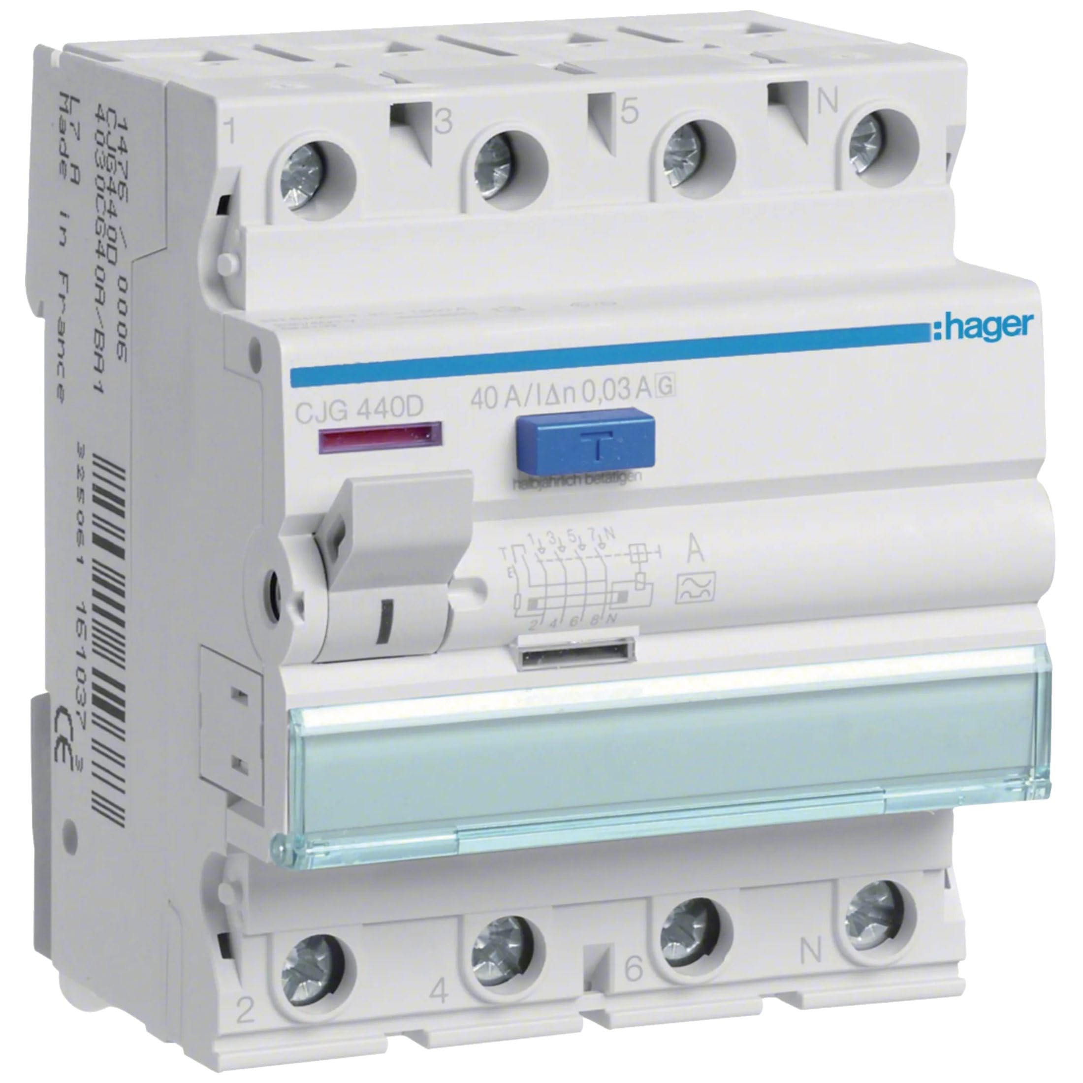 HAGER CJG440D FI-Schutzschalter A 4P 400V 40A