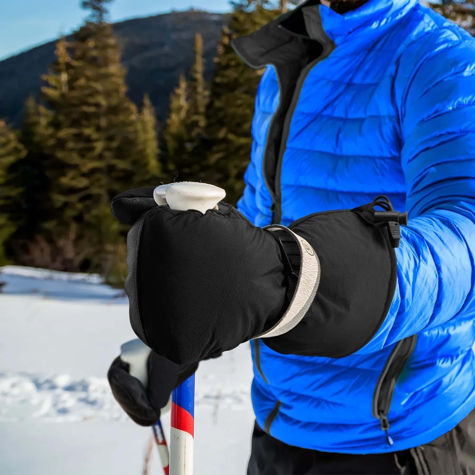 Guantes De Esquí Guantes Largos de Invierno, Manoplas de esquí, Aislamiento Guantes térmicos for Trabajo en la Nieve, for Hombres y Mujeres