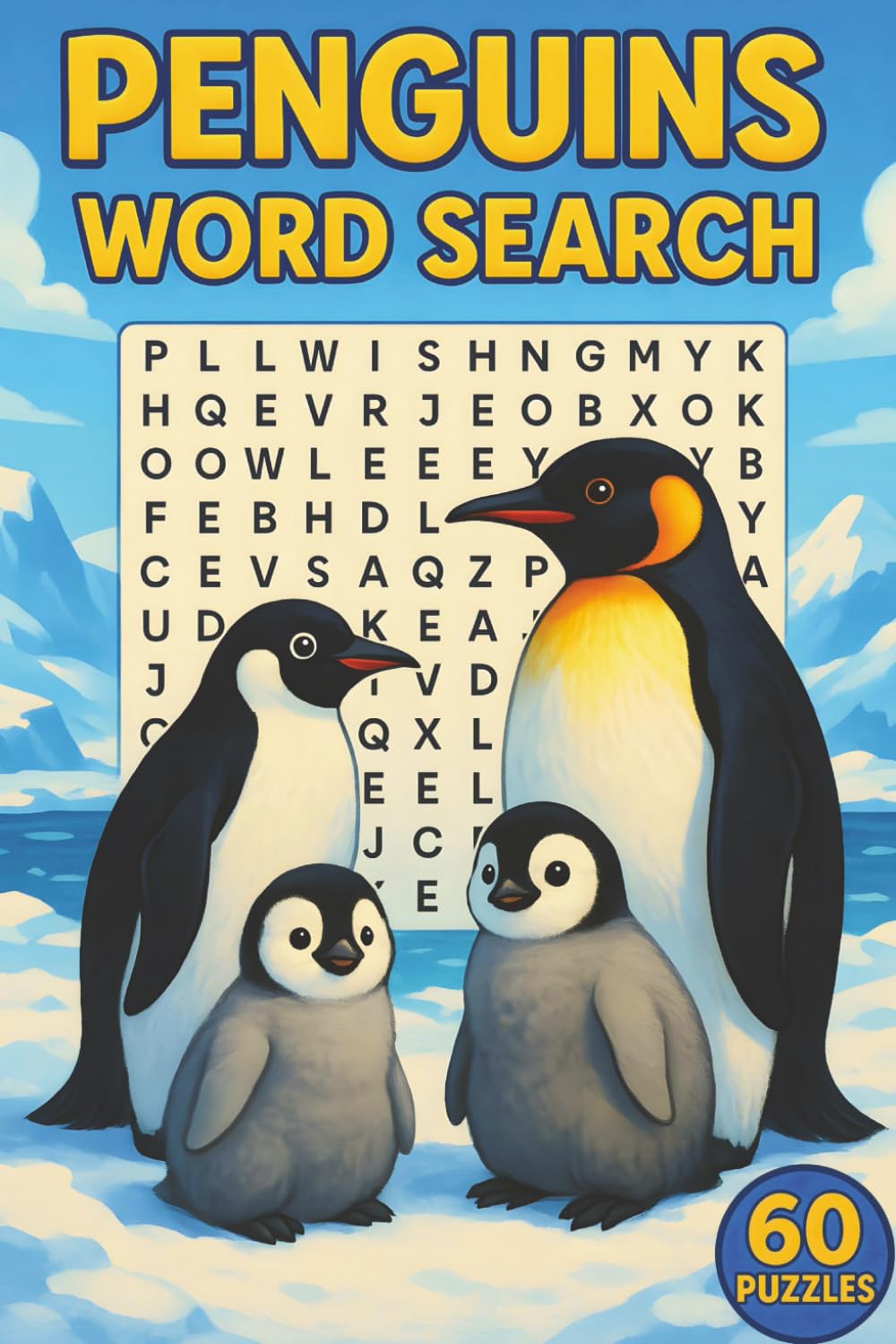 Penguins Word Search: 60 Penguin-Themed Word Puzzles Featuring Species, Habitats, Behaviors, Anatomy, Life Cycles, Adaptations, Fun Facts & More