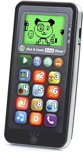 LeapFrog Chat and Count Emoji - Teléfono blanco gran regalo para niños y niñas Negro