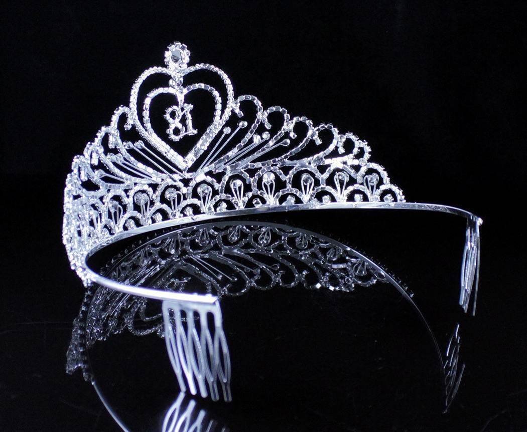 Tiara 18 Anni Oro Con Strass – Diadema Compleanno Per Capelli – Janefashions T2305G