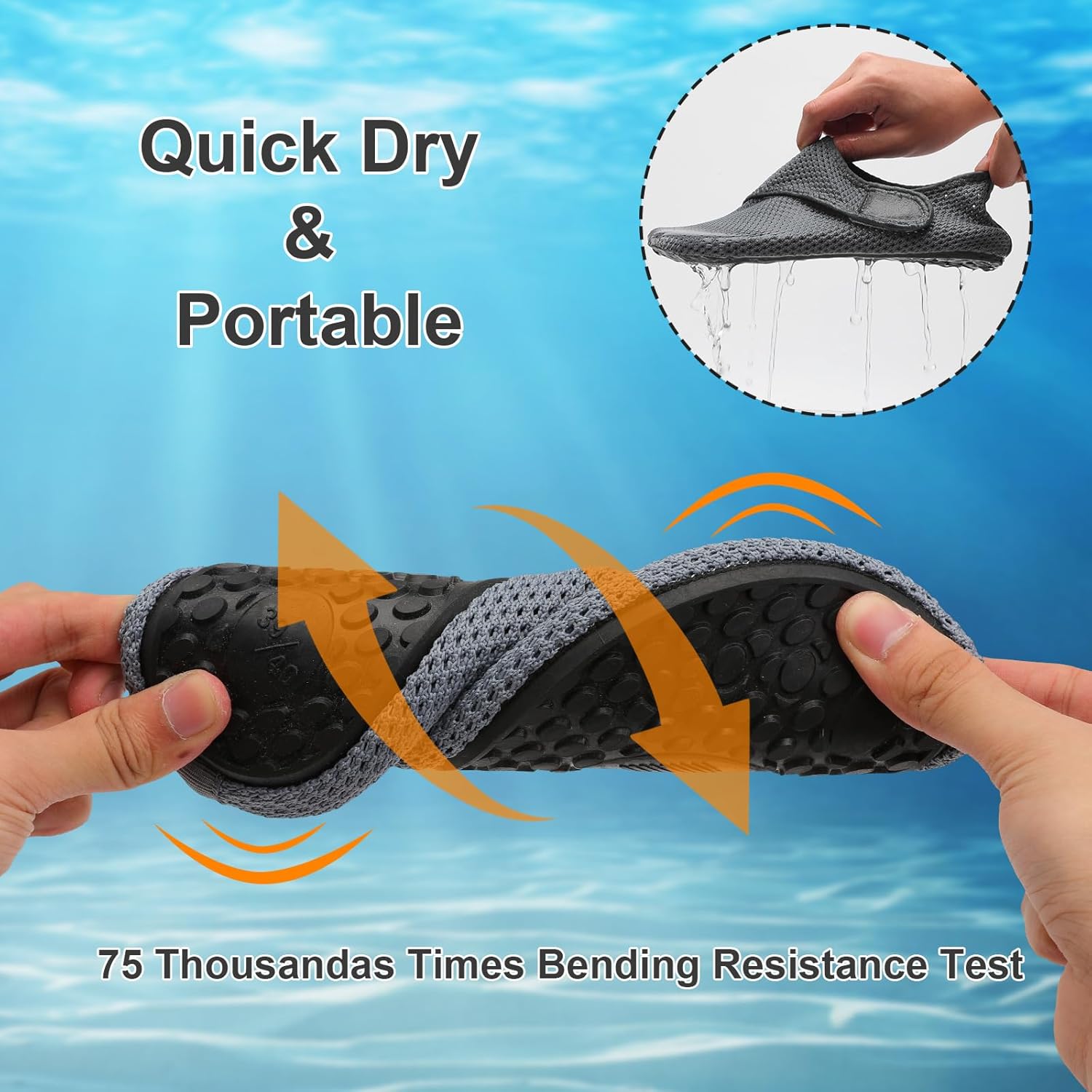 BARERUN Barefoot Quick-Dry Water Sports Shoes Aqua Socks for Swim Beach Pool Surf Yoga for Women Men