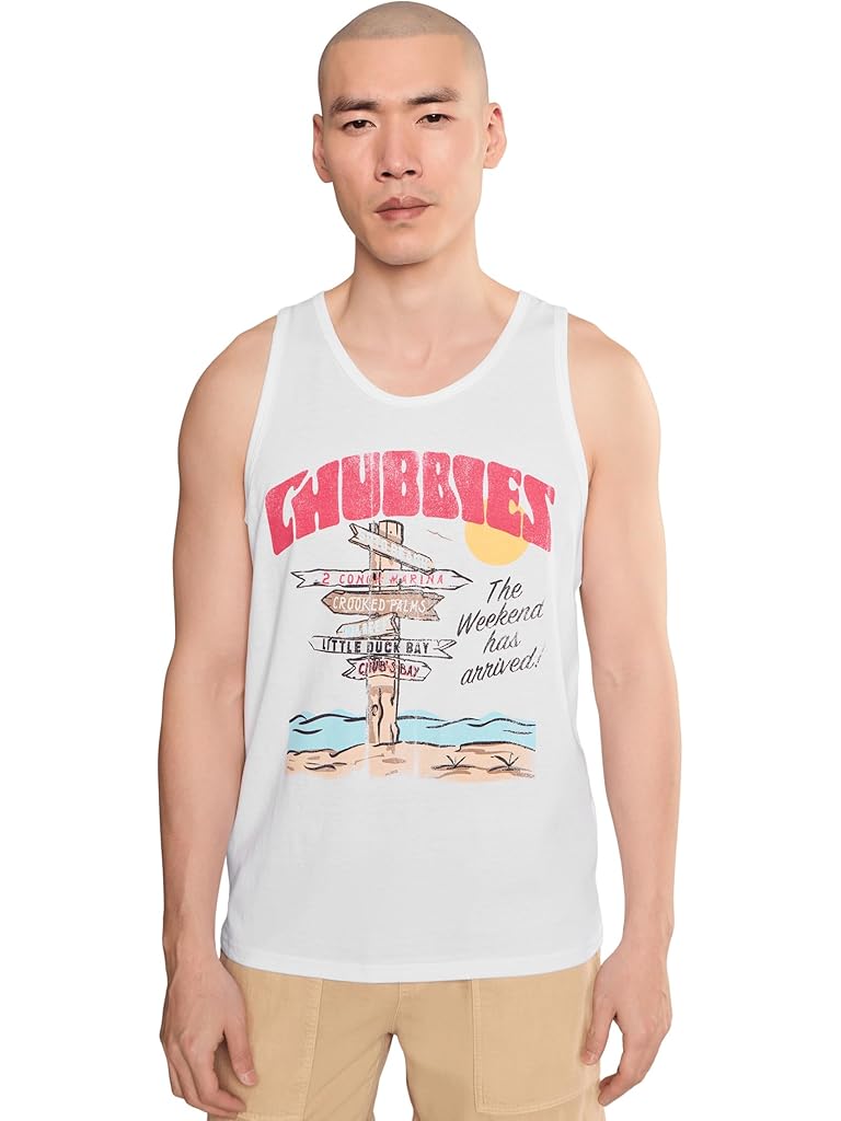 White Chubbies Chubbies The Fork In The Road (non Pocket Graphic Tank)