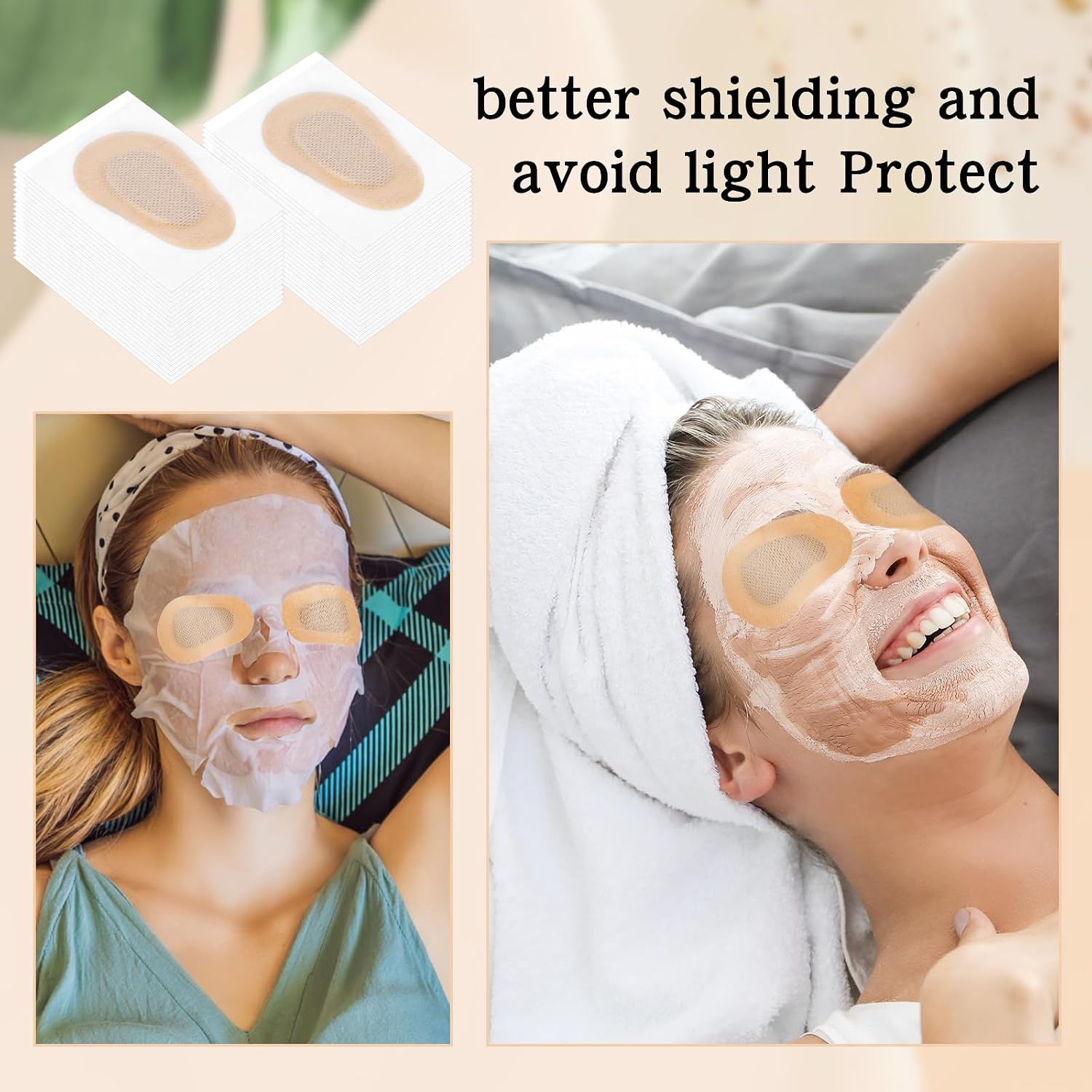 Qianyu 40 PCS Adhesive Eye Patches Disposable Breathable Eye Pad Sleeping Eyepatch Orthopads Light Blocking Eyes Pad Bandages for Adults Girls Boys Lazy Eyes