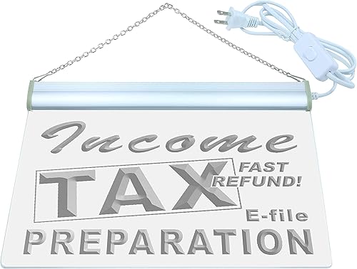 Miniatura 2 de ADVPRO Preparación de impuestos sobre la renta Oficina LED Signo de luz de neón Pantalla j694-b(c)