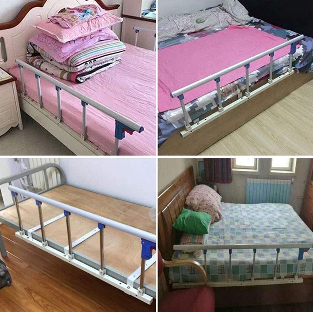 Barandilla de Cama Plegable Grande, Protector Lateral de Seguridad para Personas Mayores, Barra de Parachoques con Agarre de Metal, manija de Ayuda para Adultos, barandilla de Cama para Disc