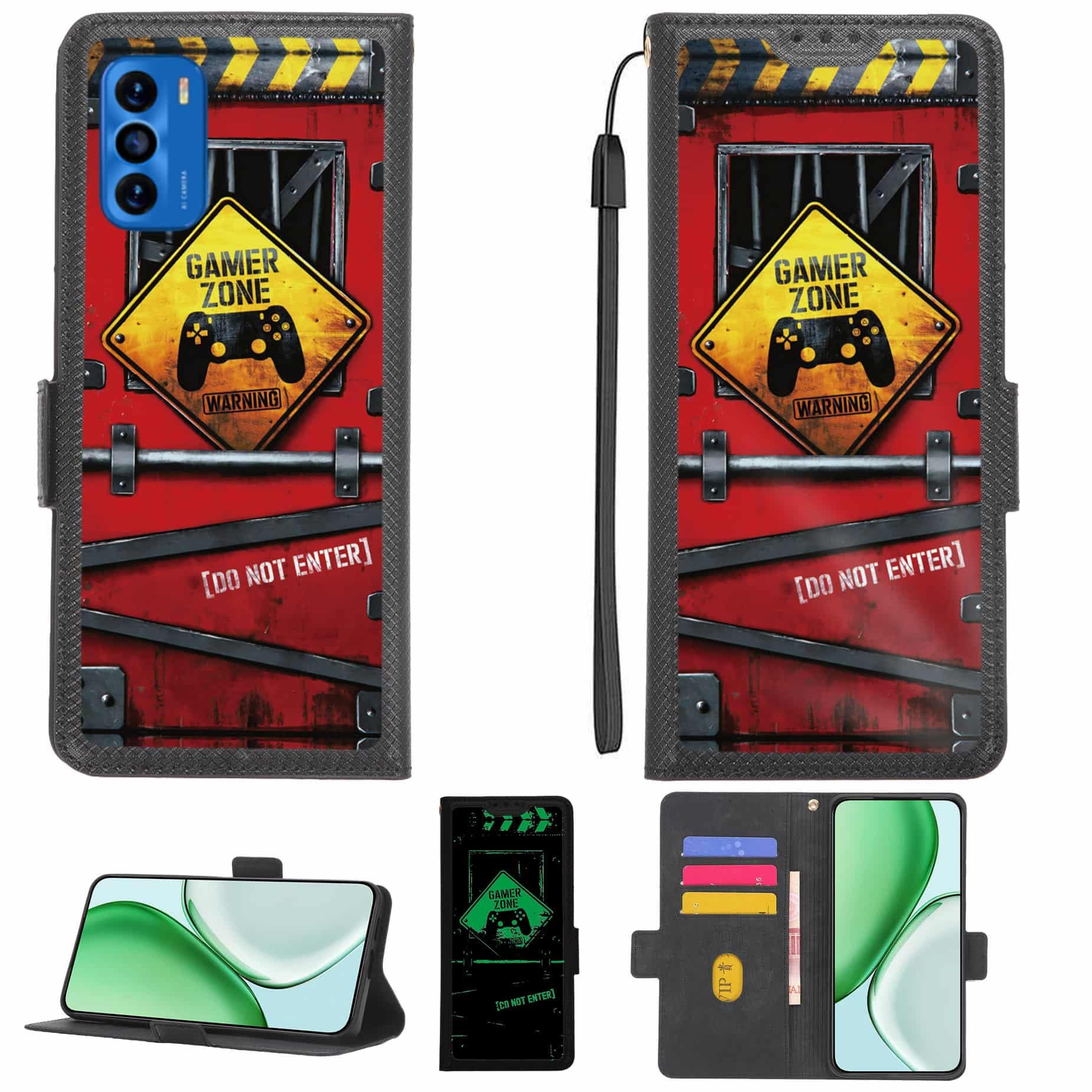 Case Compatible for IkuMobile Iku Mobile X8 Phone Case Flip Cover [with Tempered Glass Screen Protector][RFID Blocking][Luminous Effect] LPT-JGP