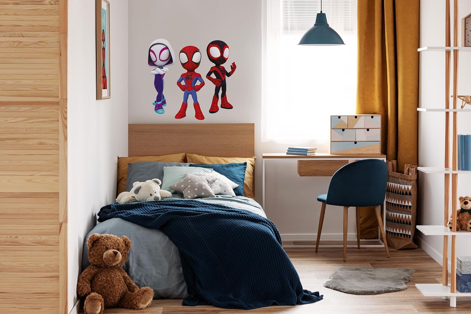 Komar Wall Sticker - Spidey and His Amazing Friends Trio - Size 50 x 70 cm - Marvel Wall Sticker, Children's Room Sticker, Colourful