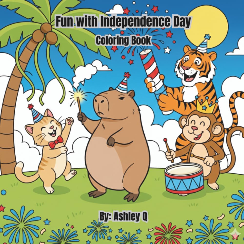 Fun with Independence Day Coloring Book: 30 Festive pages of celebrations