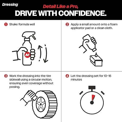 Vista 10 de Malco Limpiador completo de ruedas y neumáticos, fórmula de acción rápida, no ácida/elimina el polvo, la grasa, el aceite y la suciedad de toda