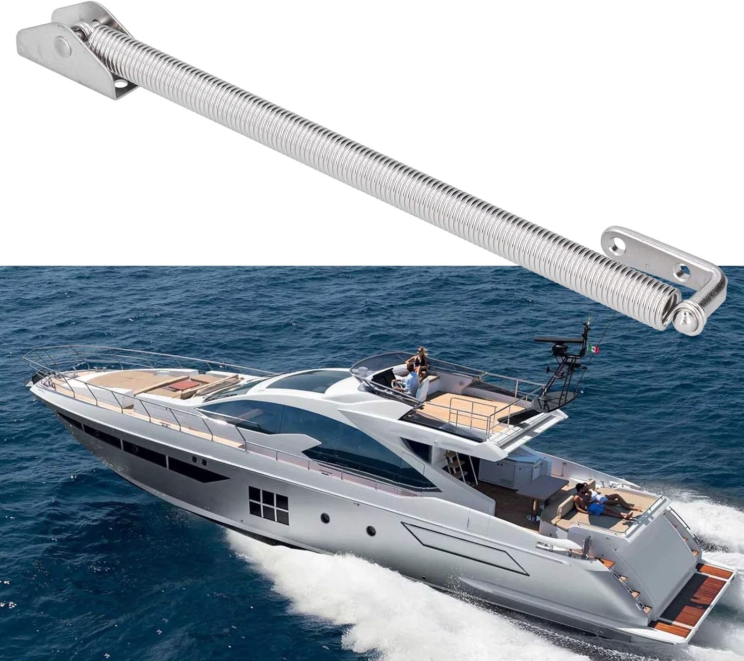 Molla per Portello della Barca 10-1/4in Hardware di Supporto per Porta di Cabina in Acciaio Inossidabile 240mm per Barra di Yacht per Barche Marine