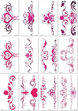 Sexy Succubus Tattoo Stickers for Underbust Belly Adult Waterproof Tattoo Stickers for Women 85*160MM