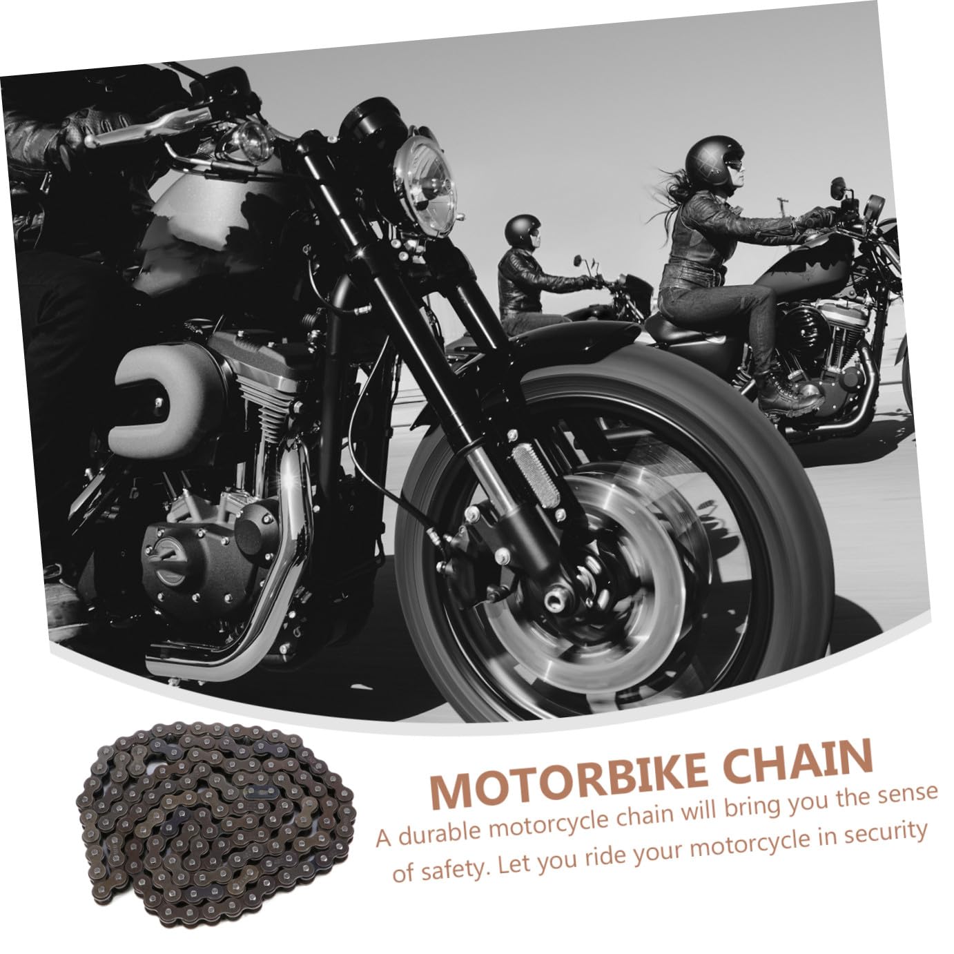 Kichvoe 420 Gliederkette Motorradkette Offroad Dirtbike Kettensatz 132 Glieder Metall Poliert Installieren für 110 125cc Atv