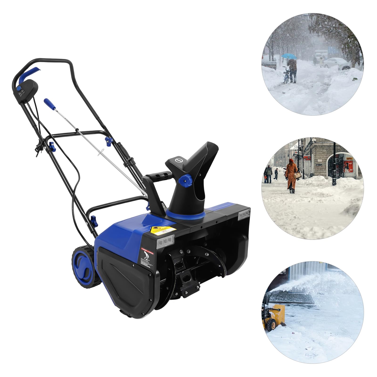 Spazzaneve elettrico per giardino, pulizia invernale, 1800 W, 3500 giri/min, 32 cm, larghezza 8 m, distanza di lancio, adatto per strade, giardini e parchi giochi (2400 W)