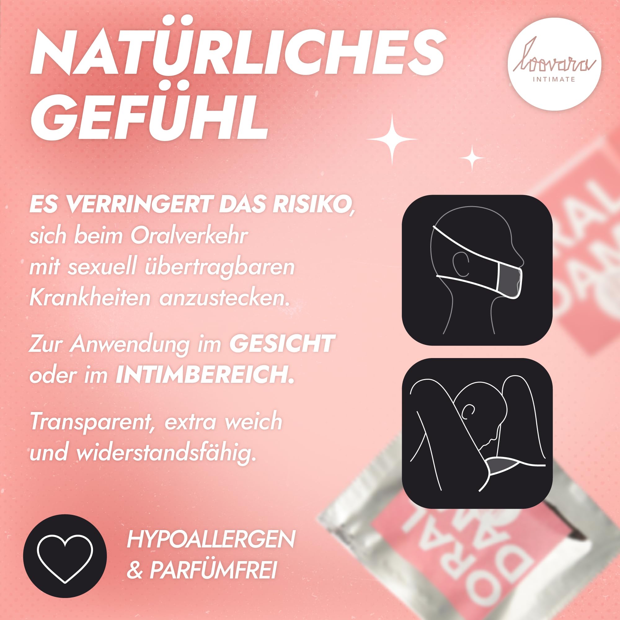 Loovara Oraltücher Lecktücher 3 Stück Latexfrei - Oral Dams Latex Free