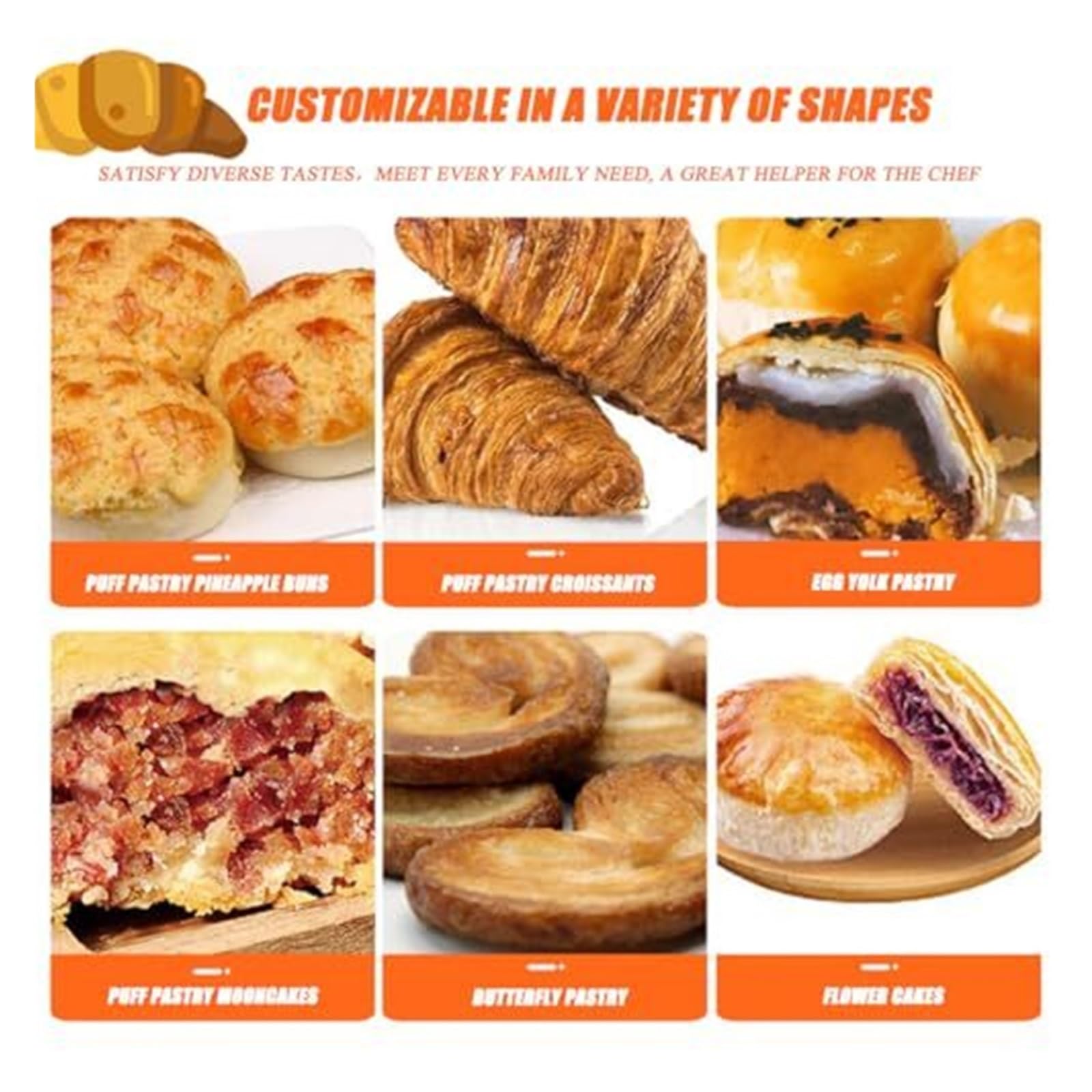 Ręczna giętarka do ciasta z deską rolkową, ze stali nierdzewnej, regulowana grubość od 0 do 27 mm, do pizzy, cukierków, pieczenia, użytku domowego i piekarniczego (R400)