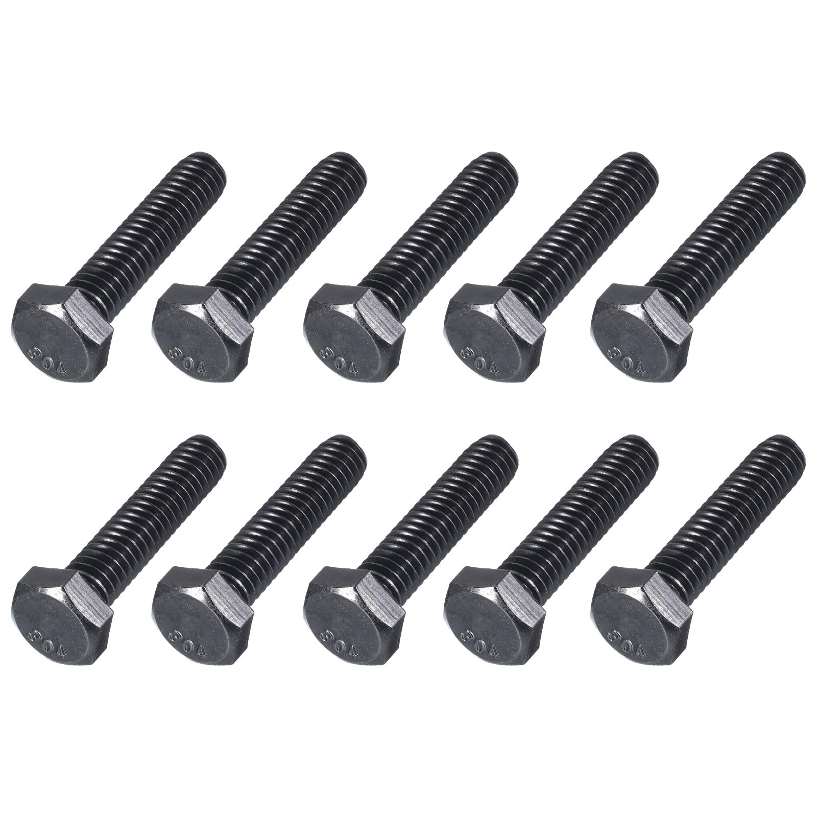 METALLIXITY Hex Head Bolts (5/16-18 x 1-1/4") 10Pcs, 304 Stainless Steel 18-8, Fully Threaded, External Hex Drive