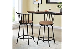 Rustic FurnitureR Swivel Bar Chairs with Backs