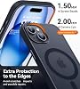 Case for iPhone from Babylon Camera Protected Matte Transparent Color Case with Magsafe Wireless Charging Feature (iPhone 15 Plus Black)