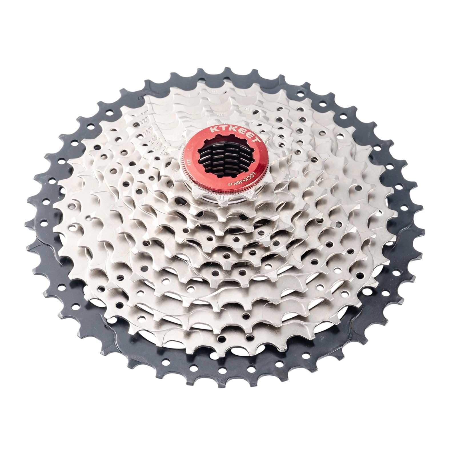 KTKEET 10 Speed Cassette 11-30T/32T/34T/36T/40T/42T/46T/50T/ Mountain Bike/Road Bike Cassette 10 Speed Bicycle Cassette Sprocket Compatible with Shimano Ultegra xt Sunrace Sram (11-42T)