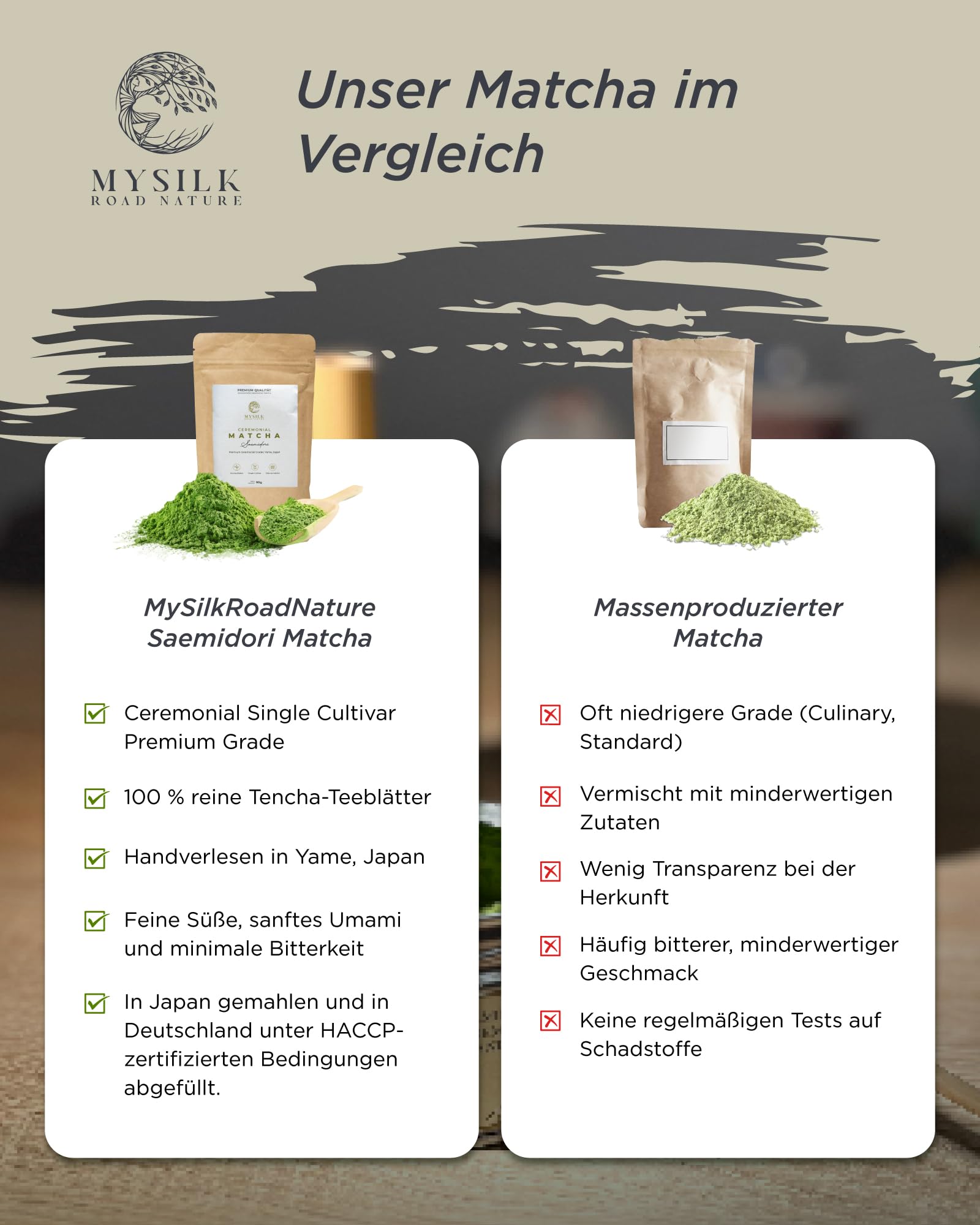 MySilkRoadNature Saemidori Matcha Pulver 90g aus Yame in Japan I Ceremonial Grade Single aus erster Ernte I Reines Matcha Tee Pulver für Matcha Latte & Tee Zeremonien