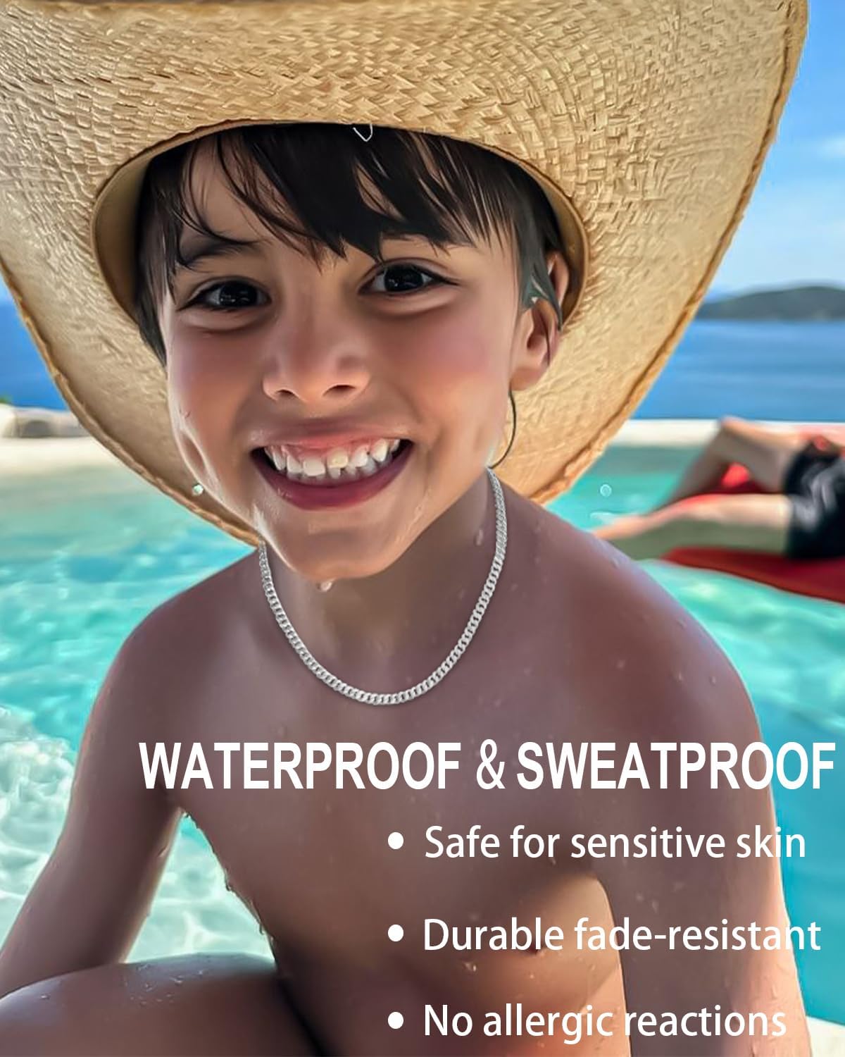 Avotto 3/5mm 14K Gold/Silver Plated Valentines Cuban Chain for Men Boys, Stainless Steel Cuban Link Chain for Men Boys Sturdy Non-Fading Necklace Jewelry Gifts 14/16/18/20/22/24Inch - Image 3