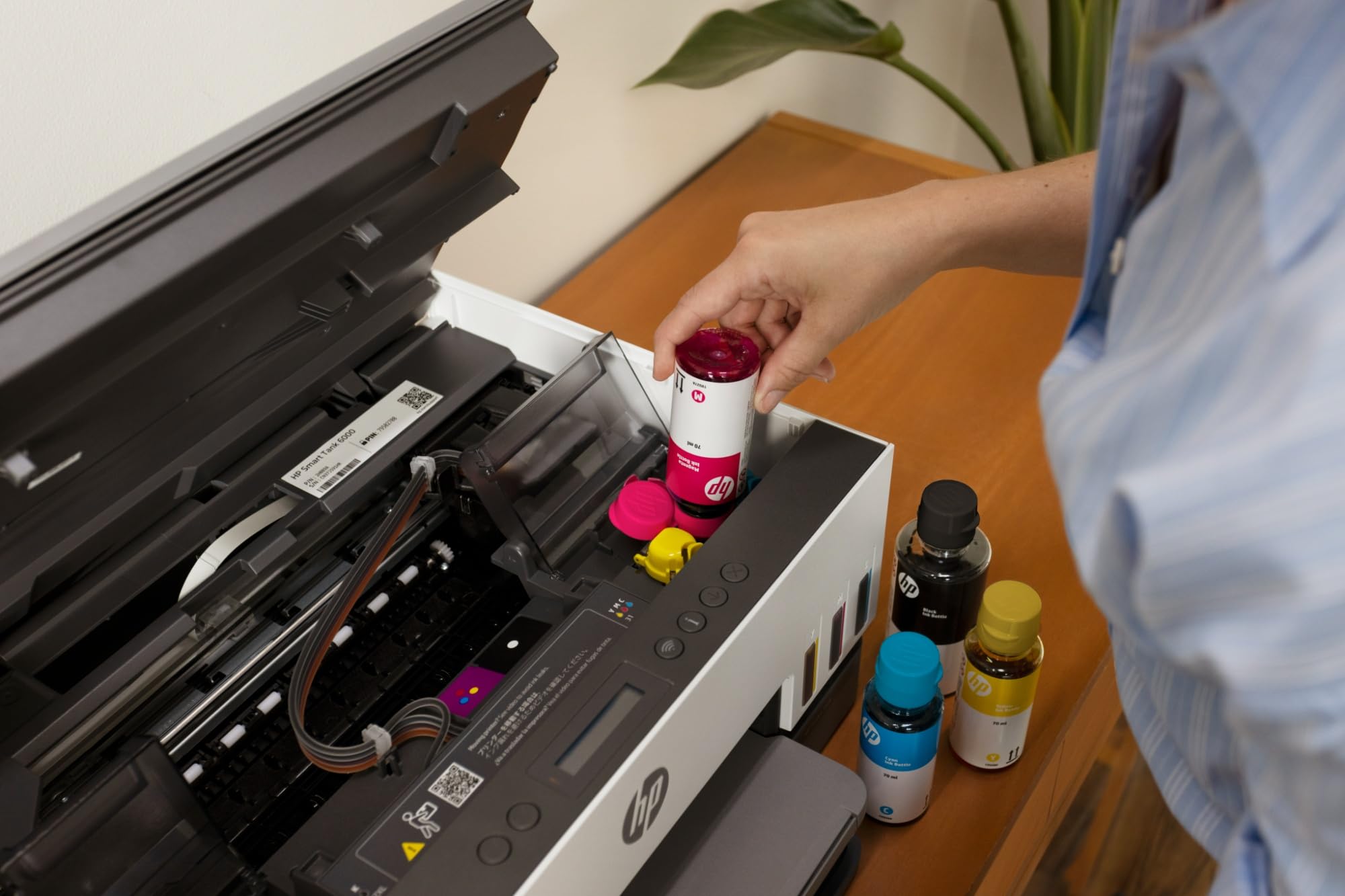 HP Smart Tank 6005 AiO 2H1W1A, Stampante Multifunzione a Colori, Serbatoio d'Inchiostro ad Alto Volume di Stampa, Fino a 12000 Pagine (Nero) e 8000 Pagine (Colore), F/R Automatica, Wi-Fi, Grigio