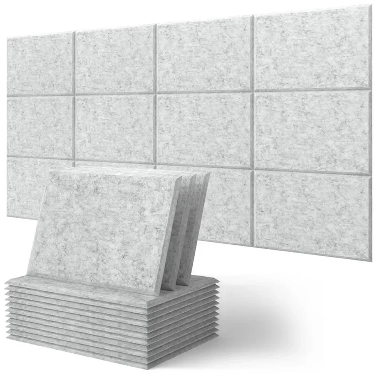 Panel acústico a prueba de sonido, pegatinas pared insonorizadas, aislamiento alta densidad, puerta, espuma for dormitorio Para amortiguar el sonido(Sliver grey)