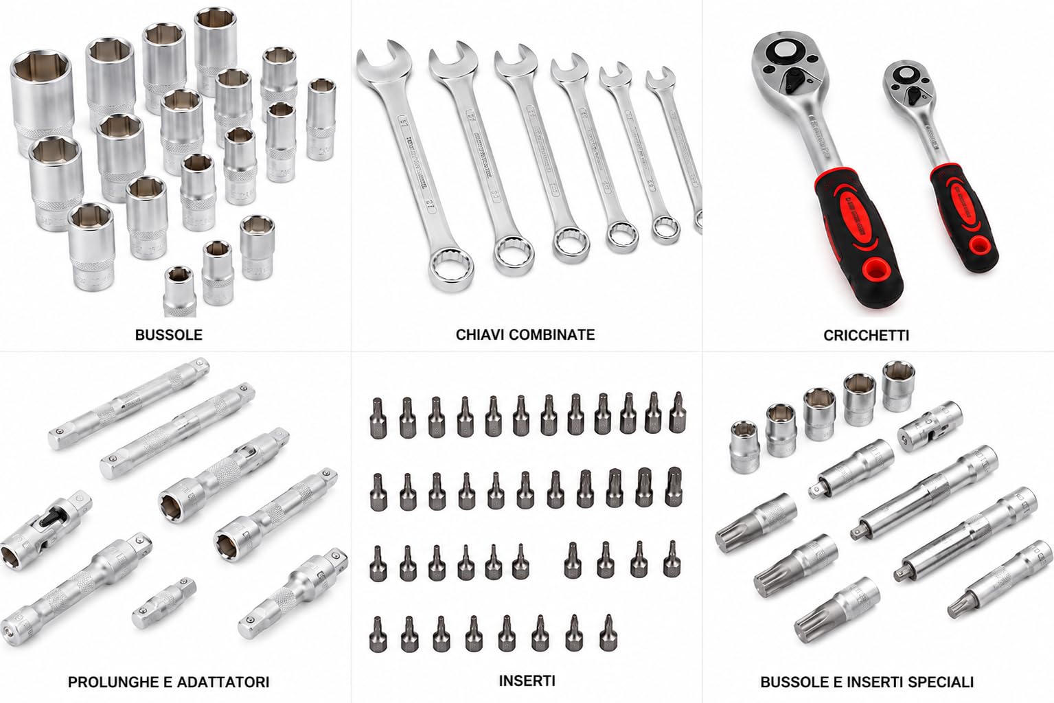 A.M.C. Coffret à outils 216 pièces – Kit de clés à douille, cliquet, douilles, embouts et clés mixtes – Mallette professionnelle complète pour voiture, moto, vélo et bricolage