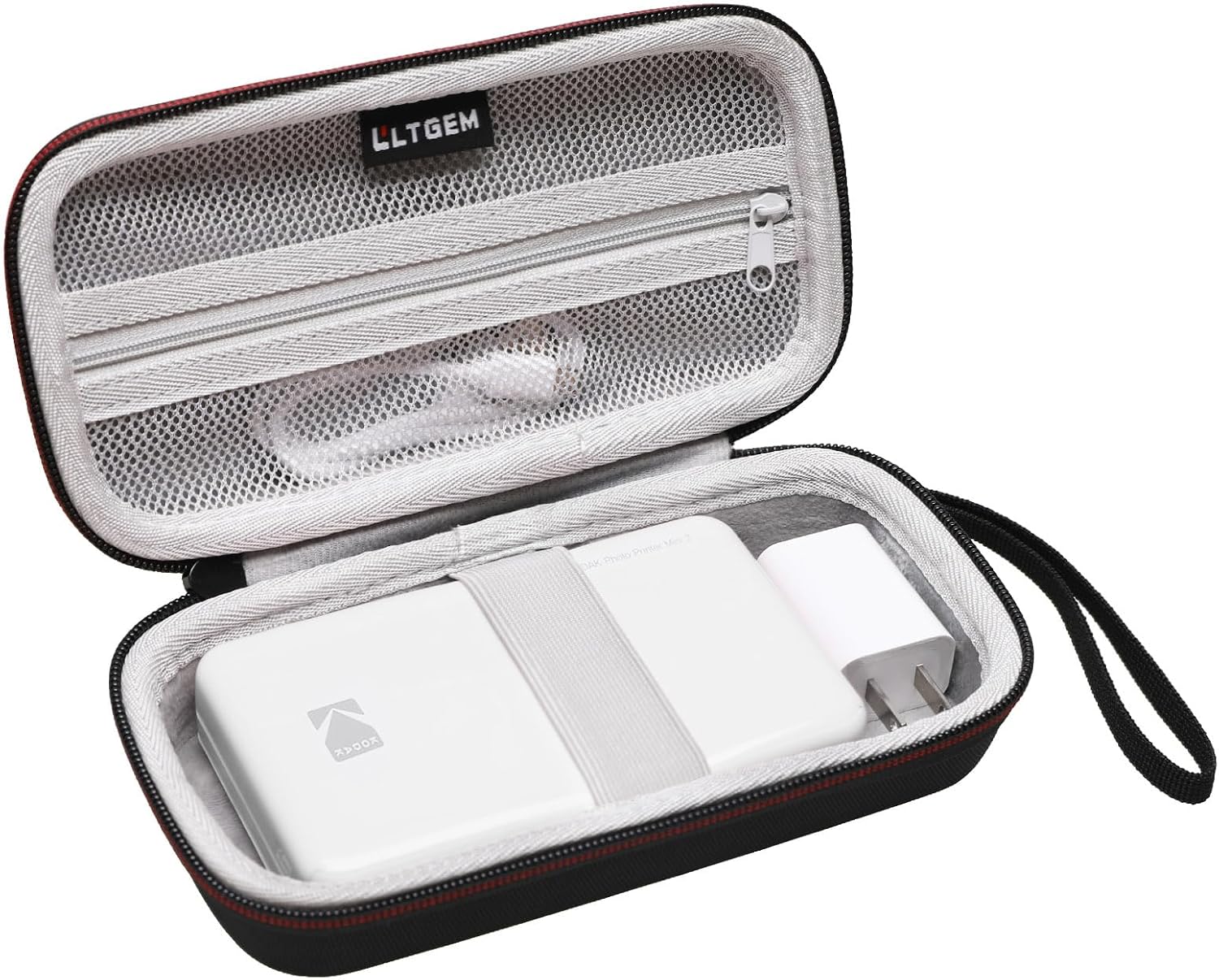 LTGEM Photo Printer Case Compatible with KODAK Mini 2 Retro 4PASS Portable Photo Printer/KODAK Mini Shot 2 Retro Instant Digital Camera, Black+Gray(Case Only)
