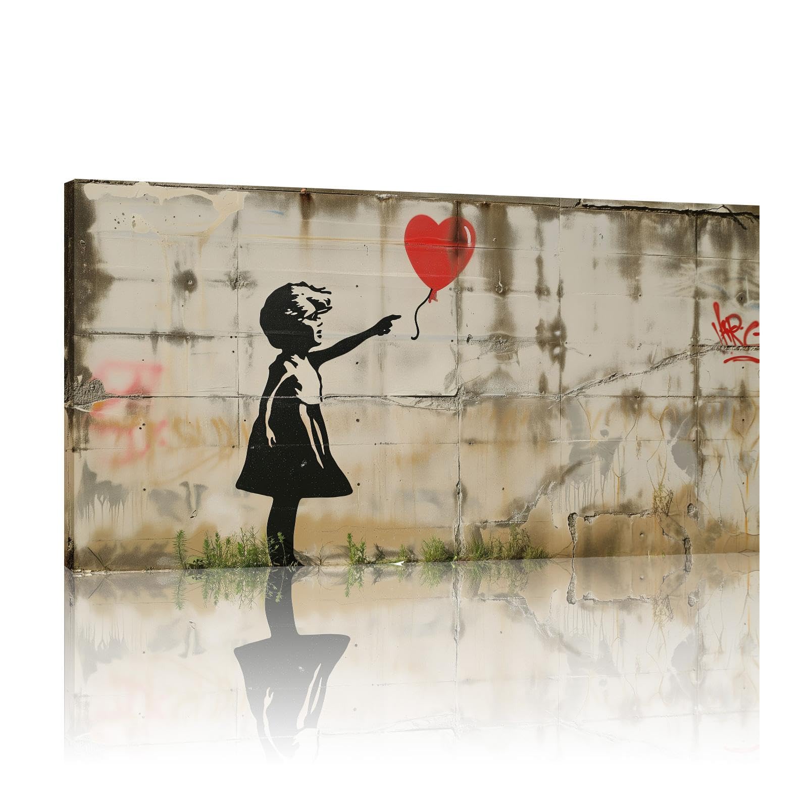 Amazon.com: JGGXHM Red Balloon Girl Poster, Banksy Artwork