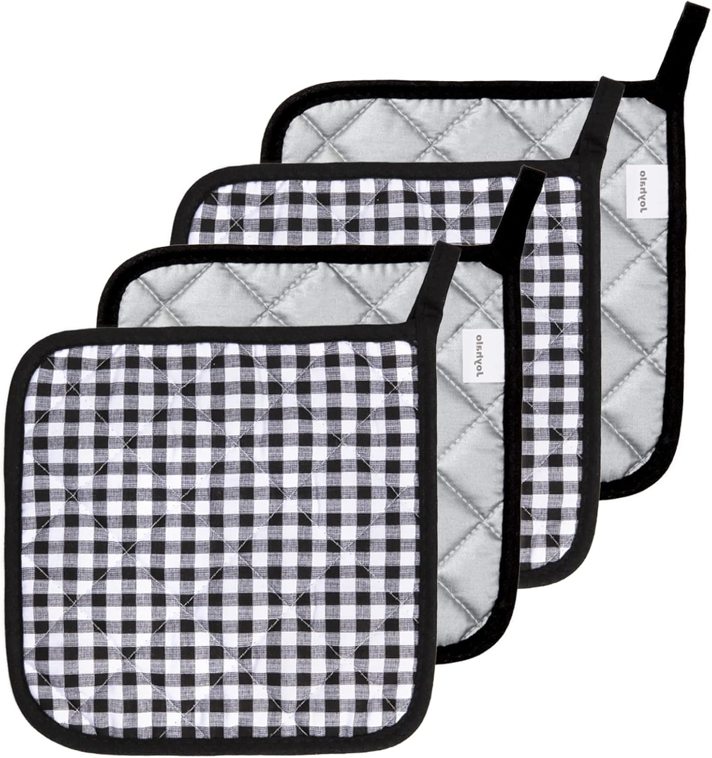 Joyhalo 4 Pack Buffalo Plaid Christmas Pot Holders for