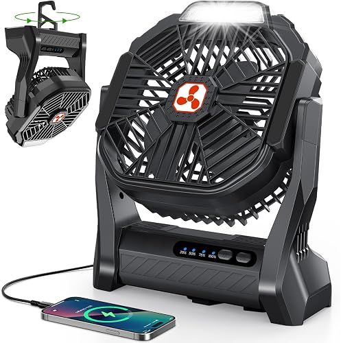Portable Fan Rechargeable 20000mAh Cordless Battery Powered Camping Fan