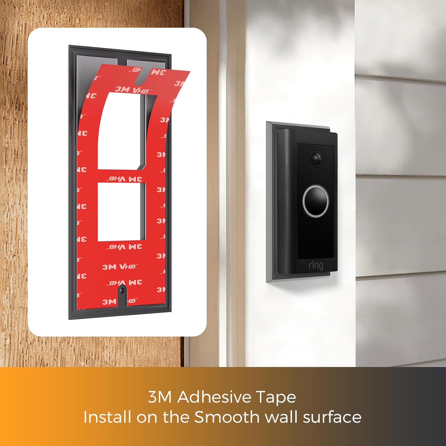 Adhesive Video Doorbell Mount for Ring Video Doorbell Wired (2021 Release) – Ring Doorbell Mount Accessories fit Apartments, Offices, Houses