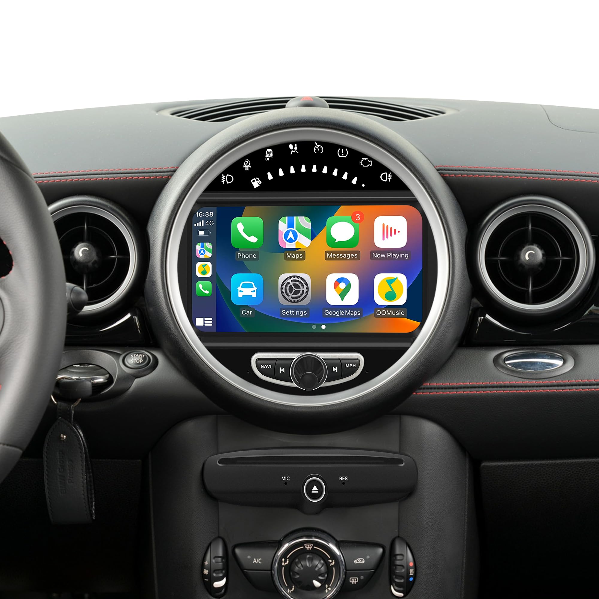 8 Pollici Touch Screen Radio Per Mini Cooper R55 R56 R57 R58 R59 R60 R61 Car Stereo CarPlay Android Auto Snapdragon 665 64GB Navigazione GPS Netflix Spotify Prime Video Reddit Twitch