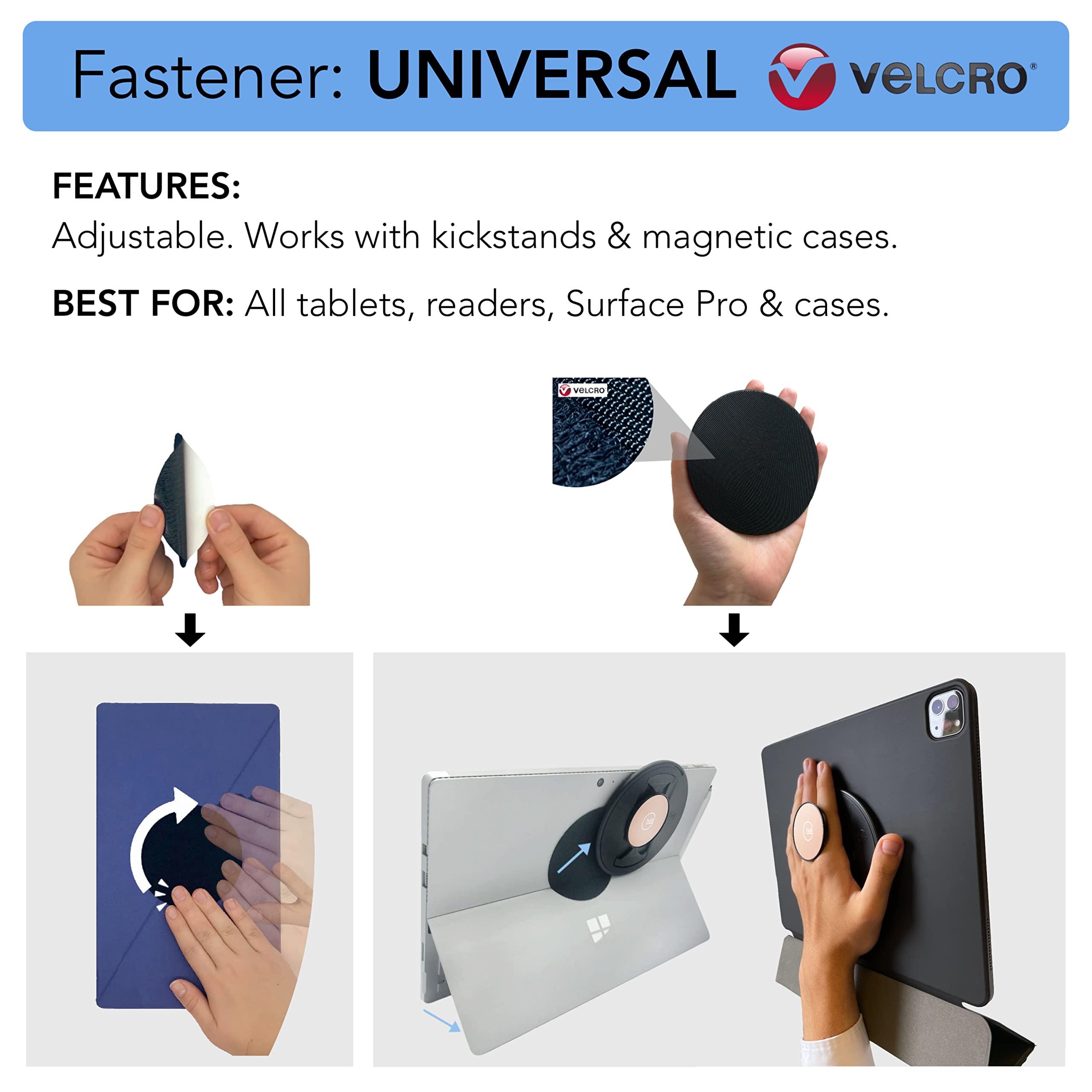 G-Hold® - Komfort-Tablet-Halterung funktioniert mit jedem Tablet, Tablet-Hülle, E-Reader, iPad – universell, ergonomisch, drehbar, flach zusammenklappbar und verstellbar (Roségold)