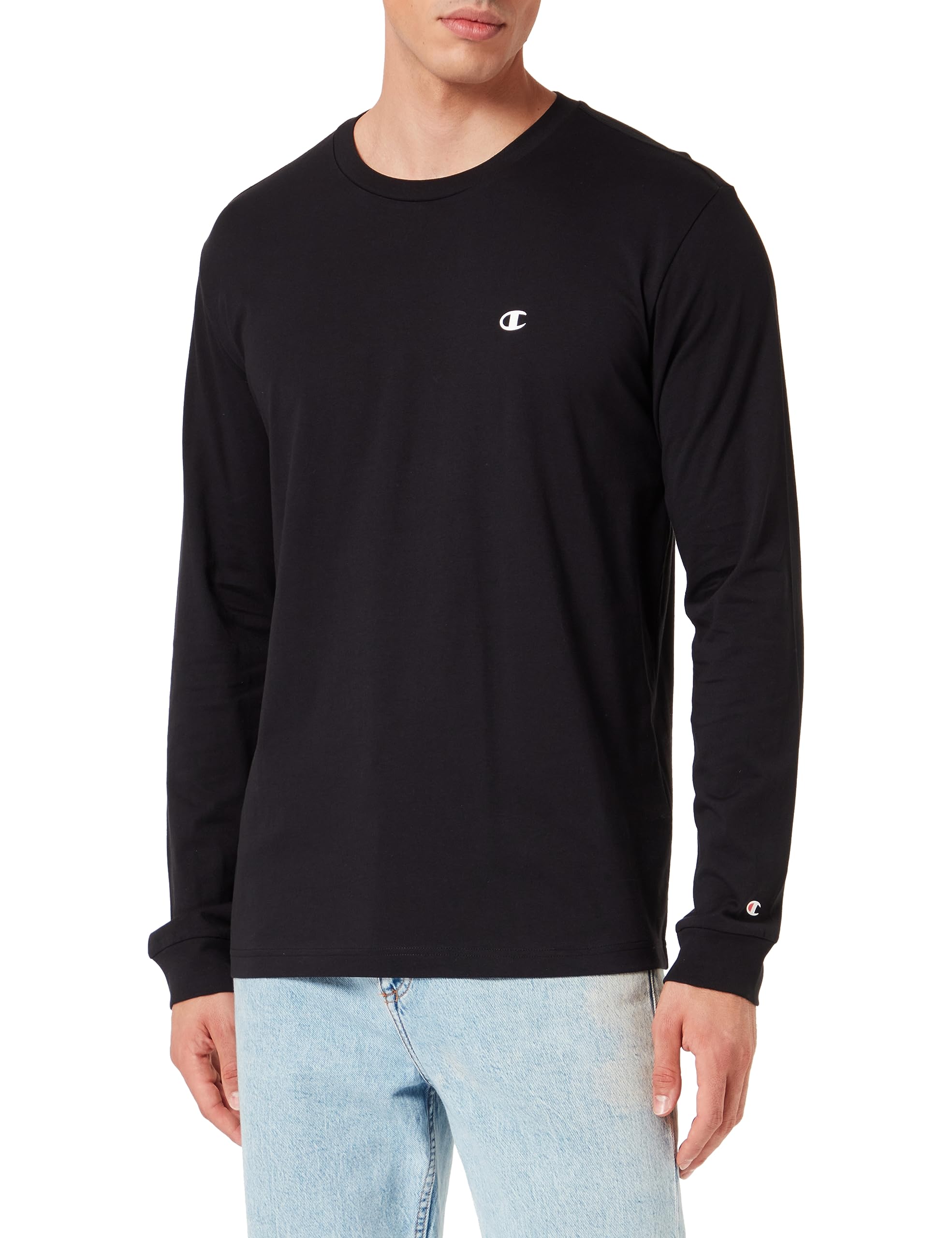 Bisiklet Yaka C-logo Uzun Kollu T-Shirt, Erkek