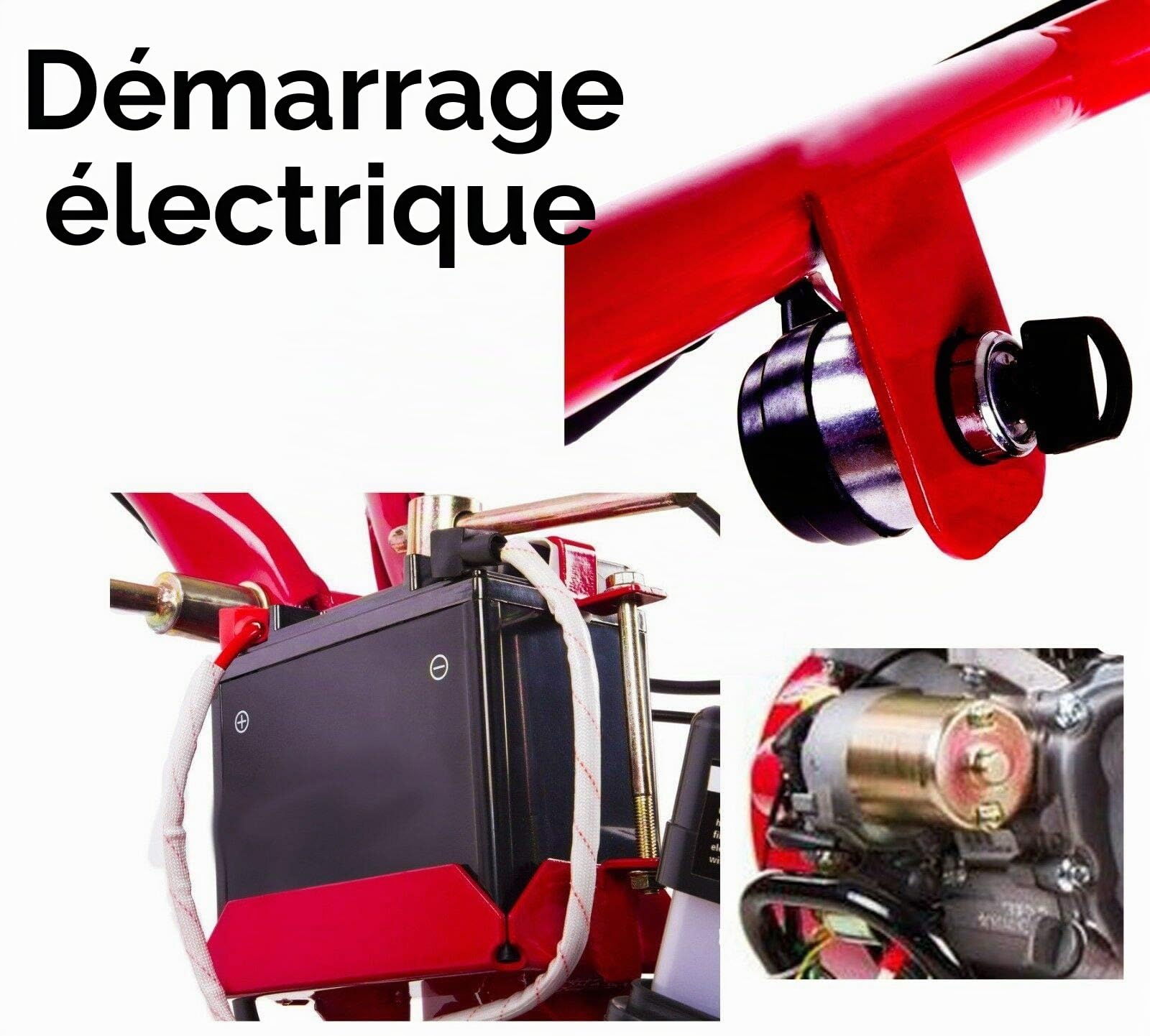 SAKAWA Motoculteur Motobineuse 7 CV 2 vitesses avant 1 arrière Démarrage électrique