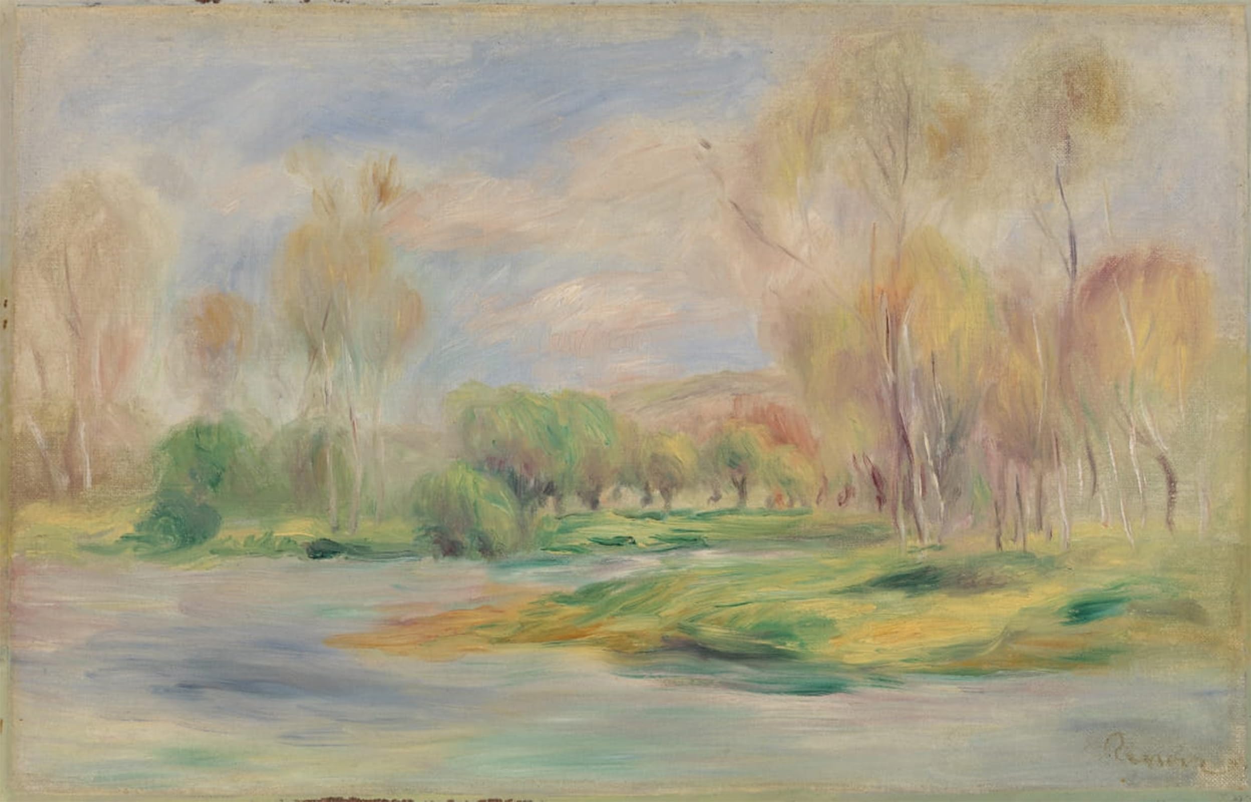 POSTERIIk Vintage Classic Picture Landscape Artwork Landscape by Pierre Auguste Renoir Portrait Canvas Painting for Office Home Decor 60x90cm