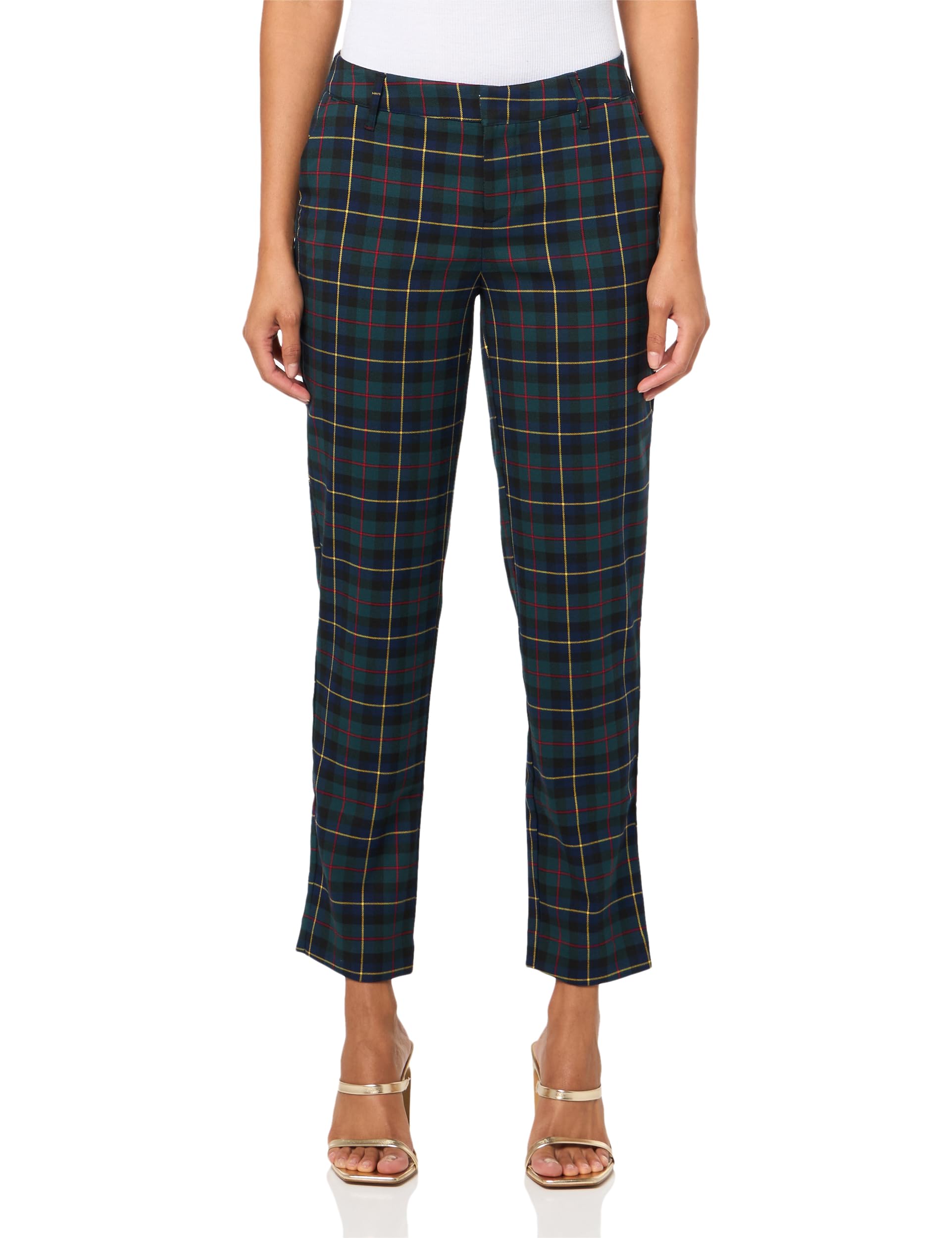 Tommy Hilfiger Womens Printed Plaid Hampton Pants