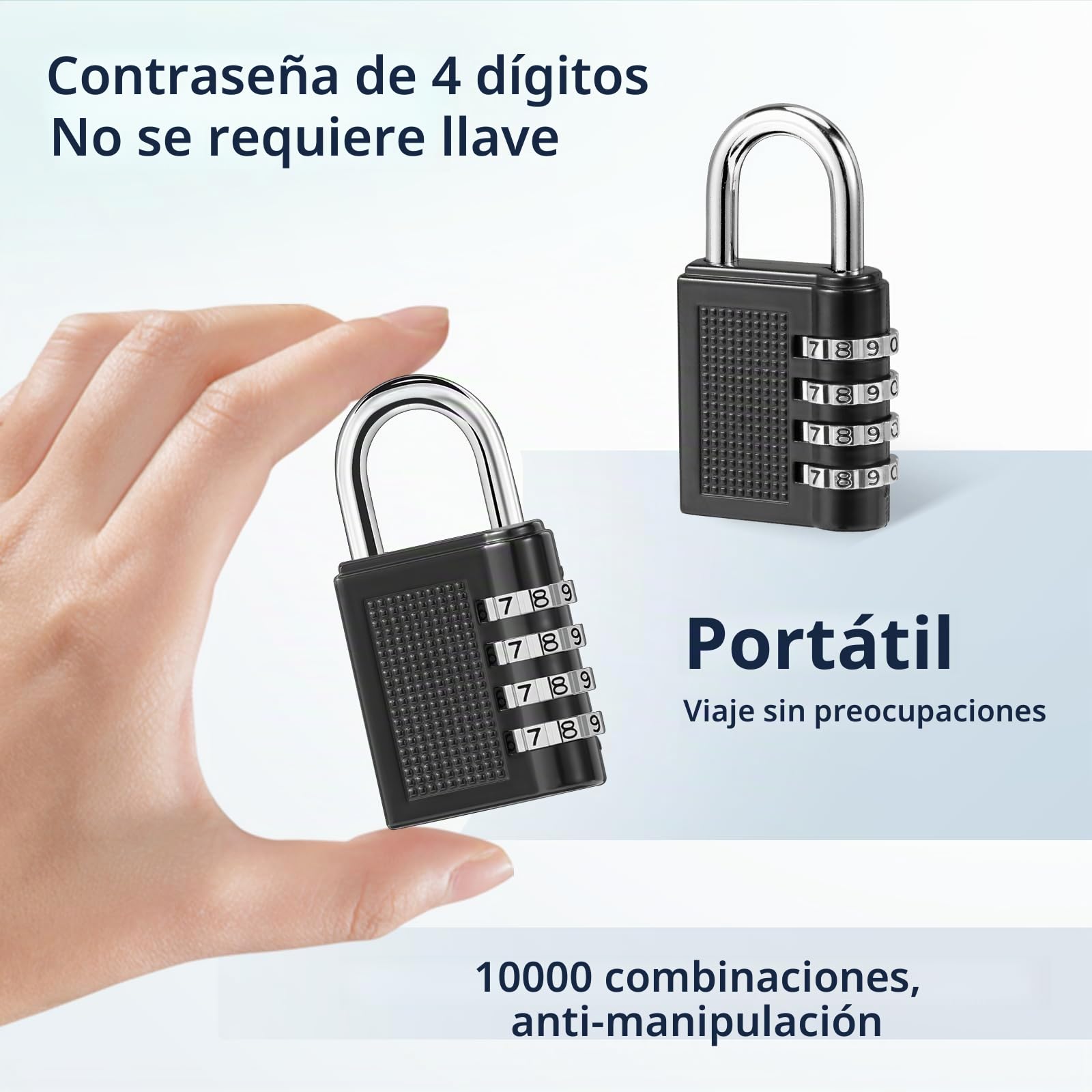 Oderra 4 Dígitos Candados de Combinación, Candado Taquilla, de Seguridad de Aleación de Zinc Adecuado para Dormitorios, Gimnasios, Cobertizos, Almacenes, Portones