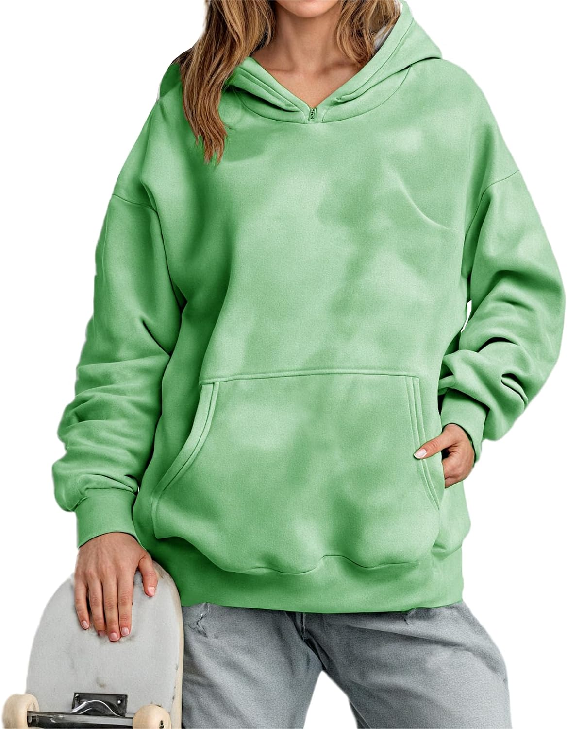 Oversized Sweatshirt for Women Boho Fall Hoodies Casual Daily Wear Plus Size Sweatshirt with Pocket