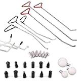 Dent Repair Tools 6 Pieces of Dent Removal Rods with Awl Head Paintless Dent Removal Kit Car Auto Body Dent Removal of Hail Dents and Door Ding (6 PCS Rod 21 PCS Pen)