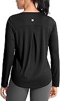 SANTINY Women's Lightweight Long Sleeve Workout Top UPF 50+ Breathable Sun Shirt for Gym Yoga Running Hiking