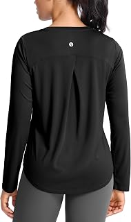 SANTINY Women's Lightweight Long Sleeve Workout Top UPF 50+ Breathable Sun Shirt for Gym Yoga Running Hiking