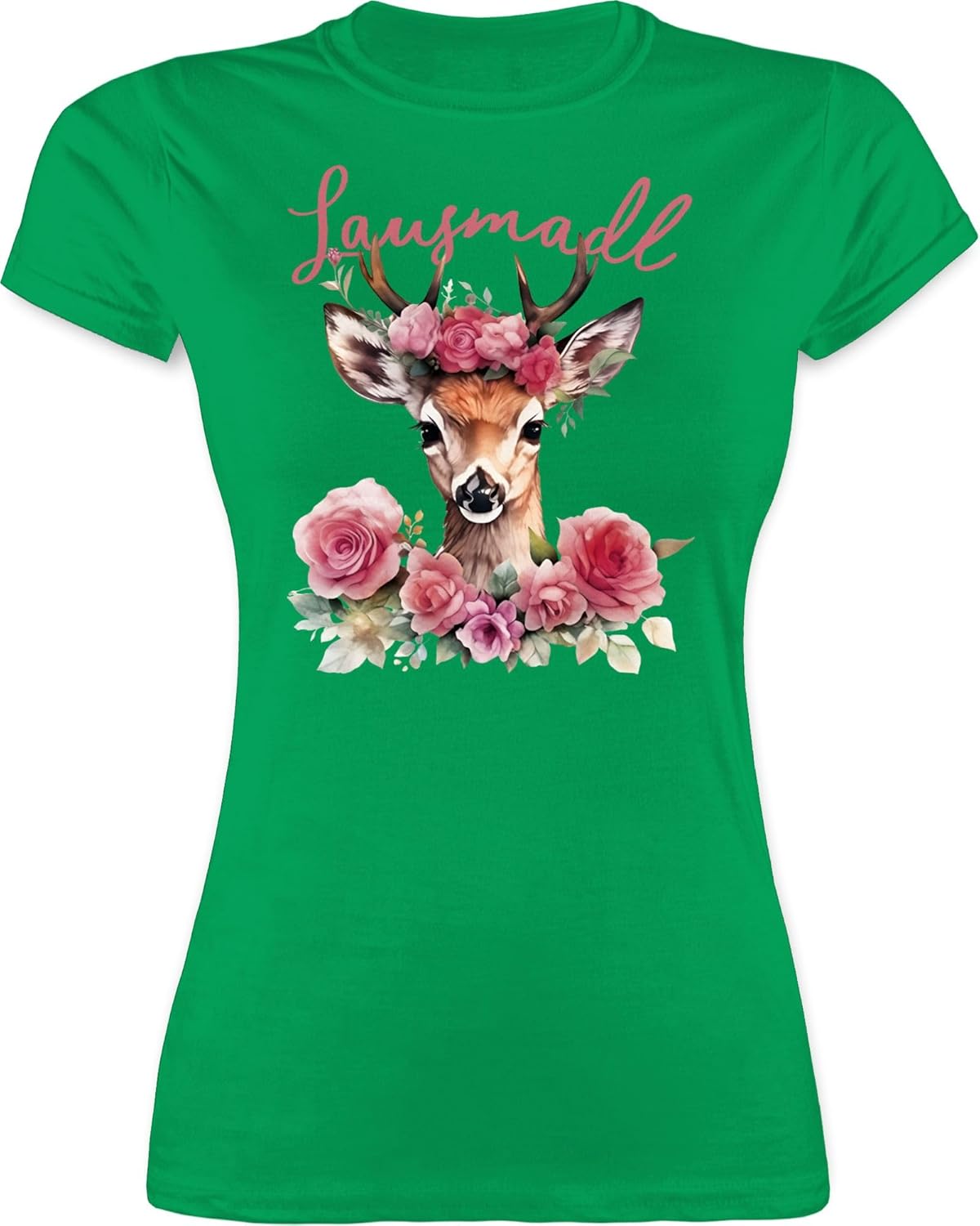 Oktoberfest T-Shirt Damen Mit Hirsch-Print - Rückenfreies Festival Top