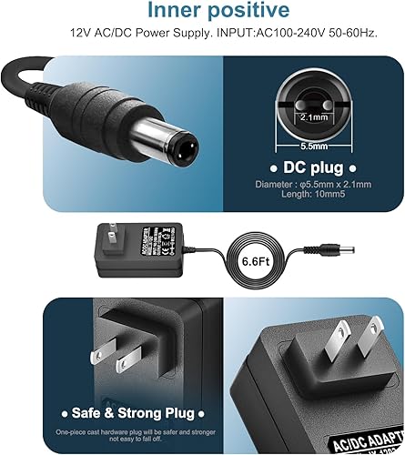 Miniatura 3 de Fuente de alimentación de cargador de 12 V CA/CC compatible con disco duro Seagate, Freeagent Goflex, WD Western Digital My Book Adaptador de disco
